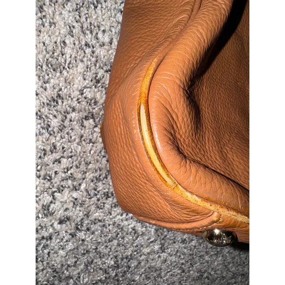 Women's Michael Kors Brown Gold Leather Hobo Bag One Size​ - Picture 8 of 16